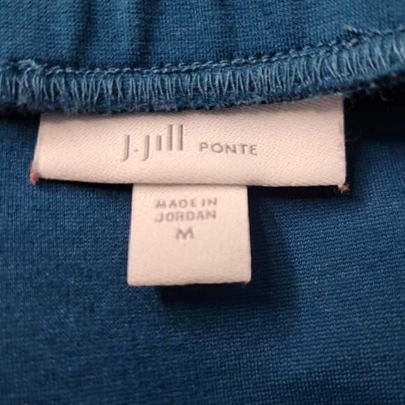 J. Jill Ponte Teal Blue Asymmetric Skirt (Size M) - Picture 6 of 6